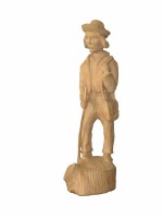 Ručne vyrezávaná drevená soška - Pastier